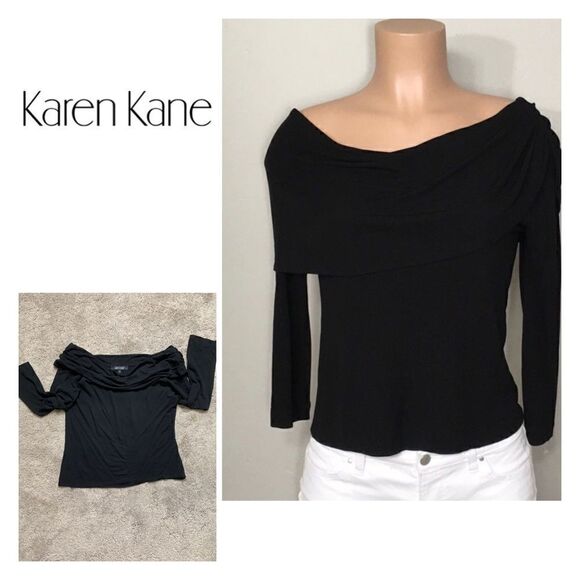 New Karen Kane pleated drape neck top. New. - Picture 1 of 9